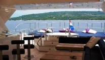 Yacht CASSIOPEIA -  Sundeck looking Aft